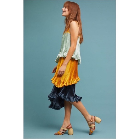 Anthropologie Guapa Pleated Midi Dress - Picture 14 of 15